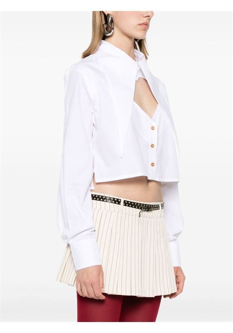 Camicia crop Cut-off Heart in bianco Vivienne Westwood - donna VIVIENNE WESTWOOD | 1501005UW009QA401